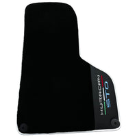 Premium Black Leather Floor Mats for Lamborghini Huracan STO