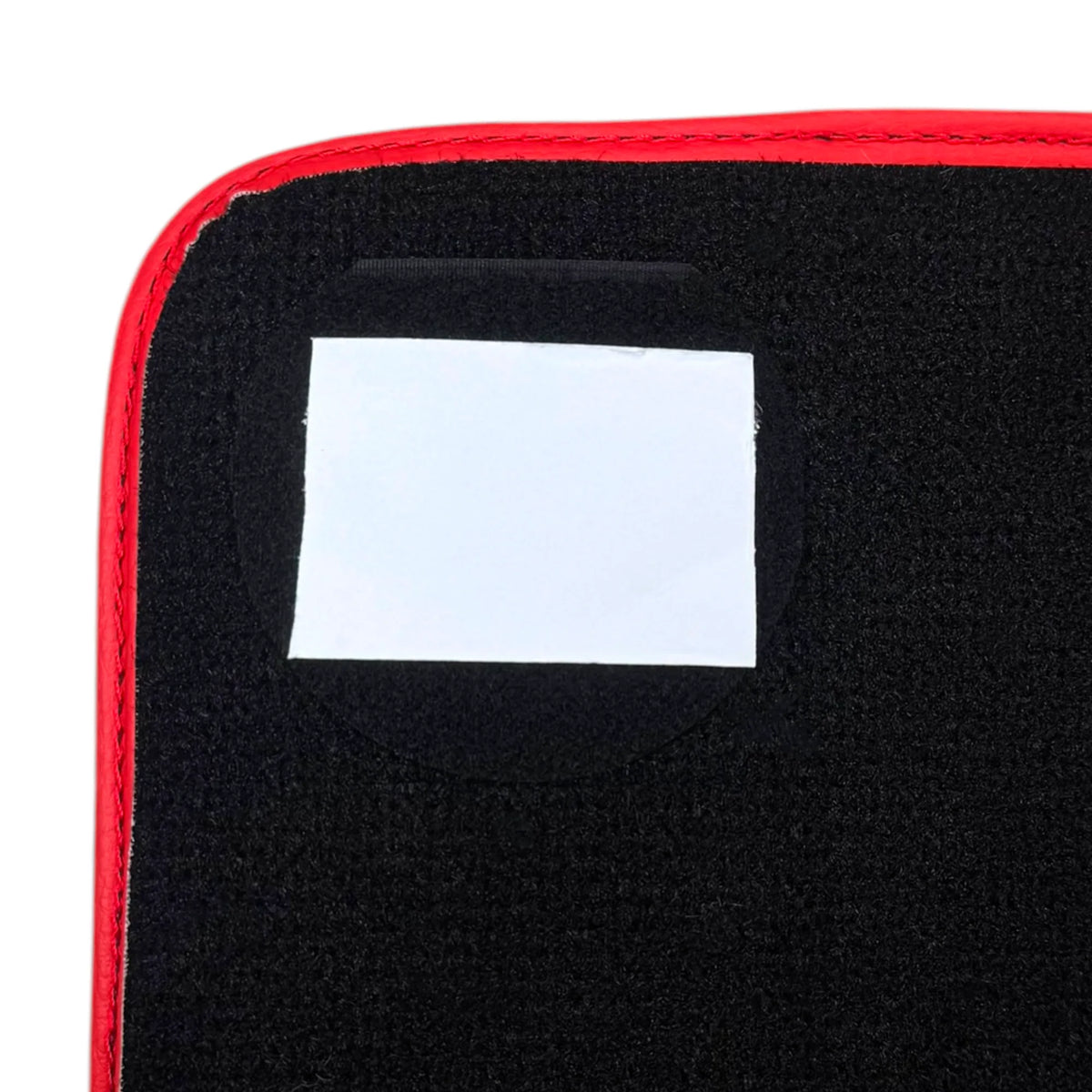 Black Floor Mats for Lamborghini Huracan STO with Carbon Fiber Leather | Red Trim