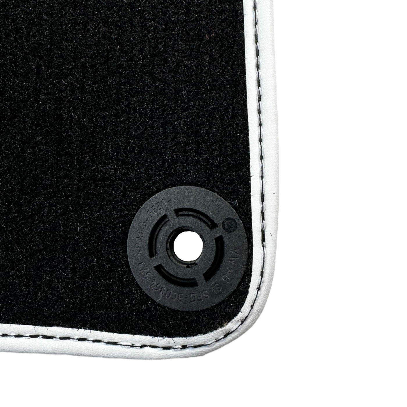 Custom Black Floor Mats for Lamborghini Huracan STO - White Trim