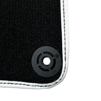 Custom Black Floor Mats for Lamborghini Huracan STO - White Trim