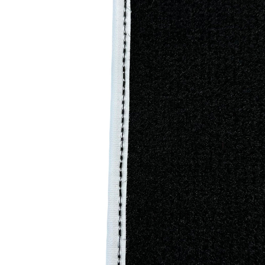 Custom Black Floor Mats for Lamborghini Huracan STO - White Trim
