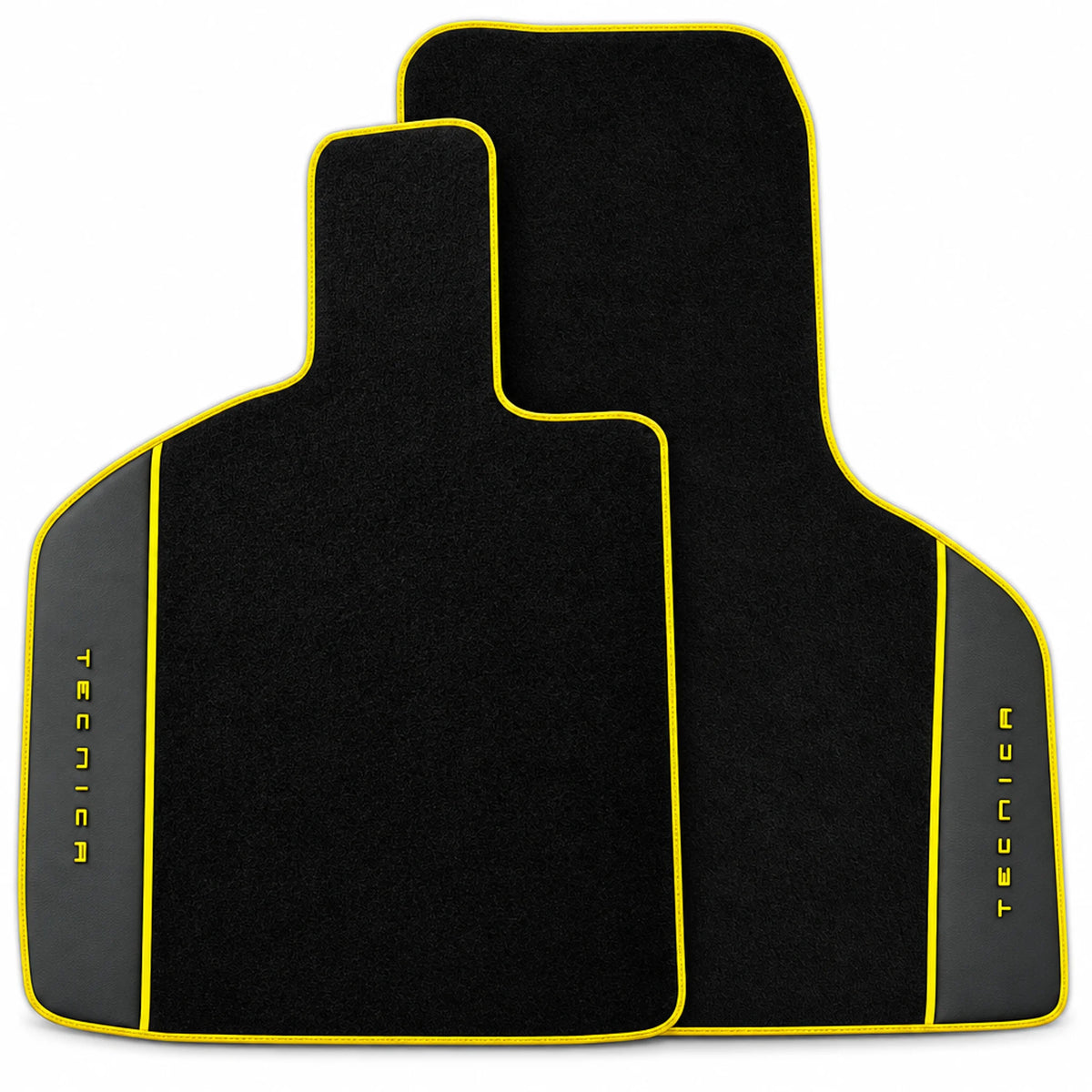 Black Floor Mats for Lamborghini Huracan Tecnica | Alcantara Leather Borders