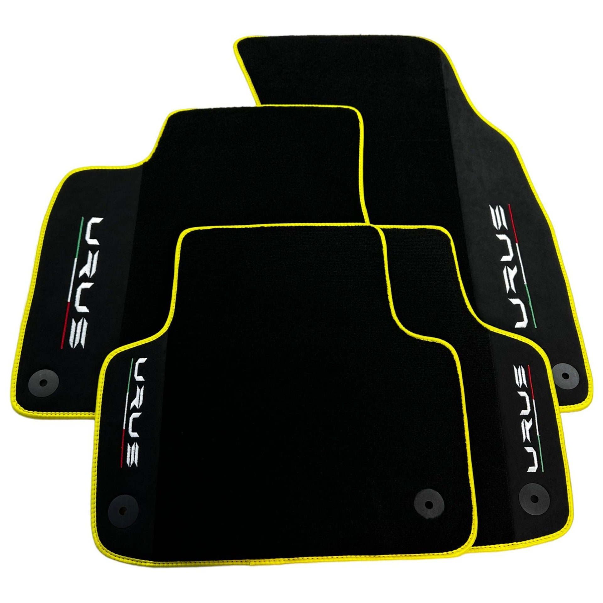 Black Floor Mats For Lamborghini Urus With Alcantara Leather - AutoWin