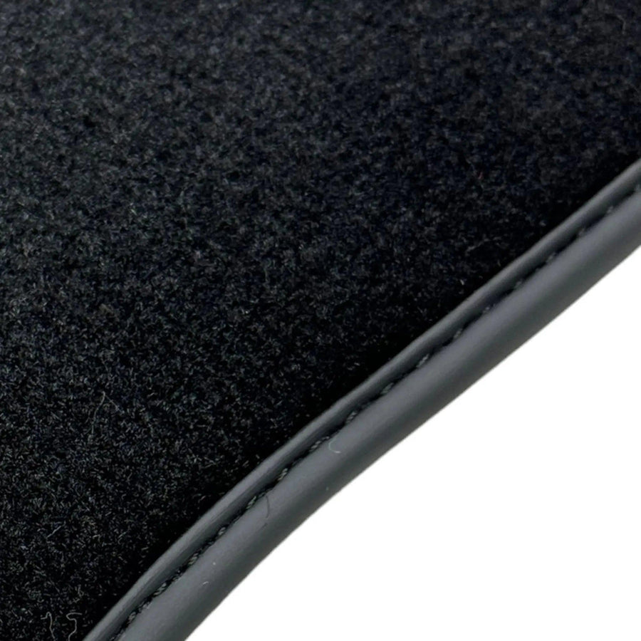 Black Floor Mats for Lamborghini Urus with Dark Brown Leather | ER56 Design - AutoWin