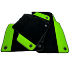 Customizable Black Floor Mats for Lamborghini Urus With Green Leather - AutoWin