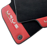 Black Floor Mats for Lamborghini Urus With Red Leather - AutoWin