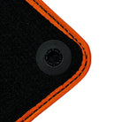 Black Floor Mats for McLaren 600 LT (2018-2020) With Orange Trim - AutoWin