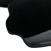 Black Floor Mats For McLaren 720S (2017-2021) with Carbon Leather - AutoWin