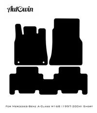 Black Floor Mats For Mercedes Benz A-Class W168 (1997-2004) | Limited Edition - AutoWin