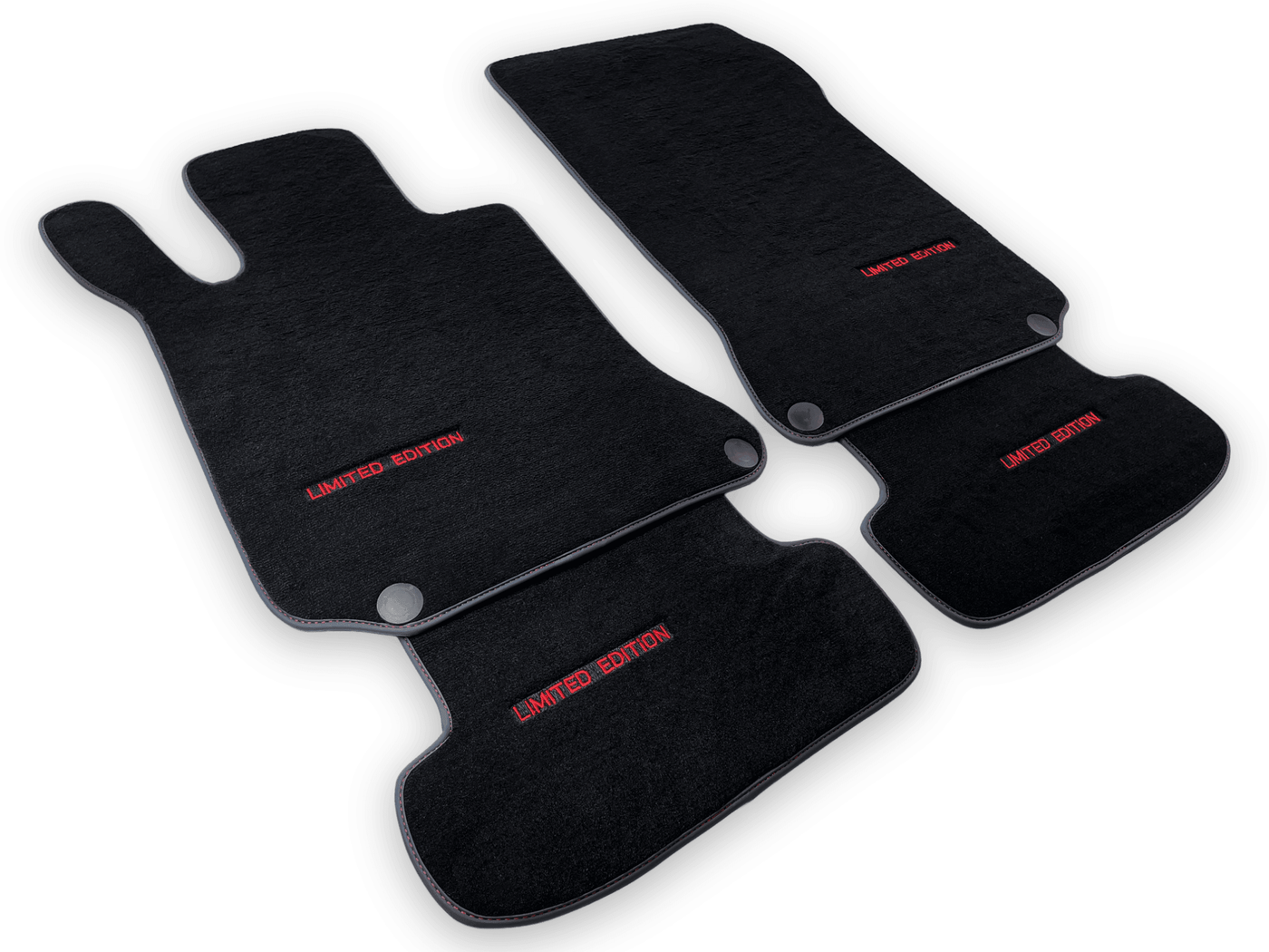 Black Floor Mats For Mercedes Benz C-Class CL203 Coupe (2000-2008) | Limited Edition - AutoWin