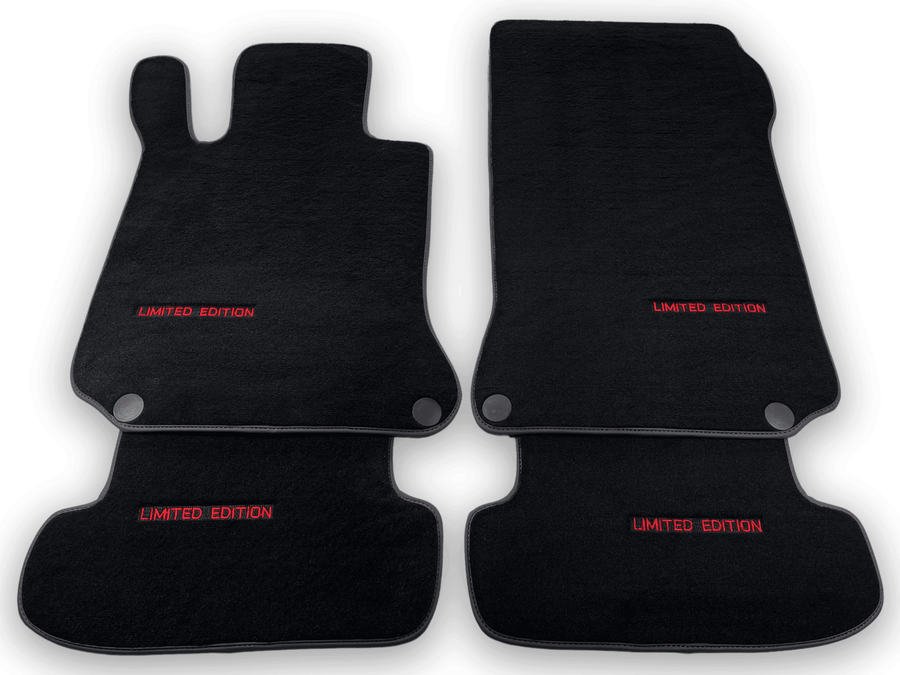 Black Floor Mats For Mercedes Benz C-Class S205 Wagon Facelift (2018-2023) Hybrid | Limited Edition - AutoWin