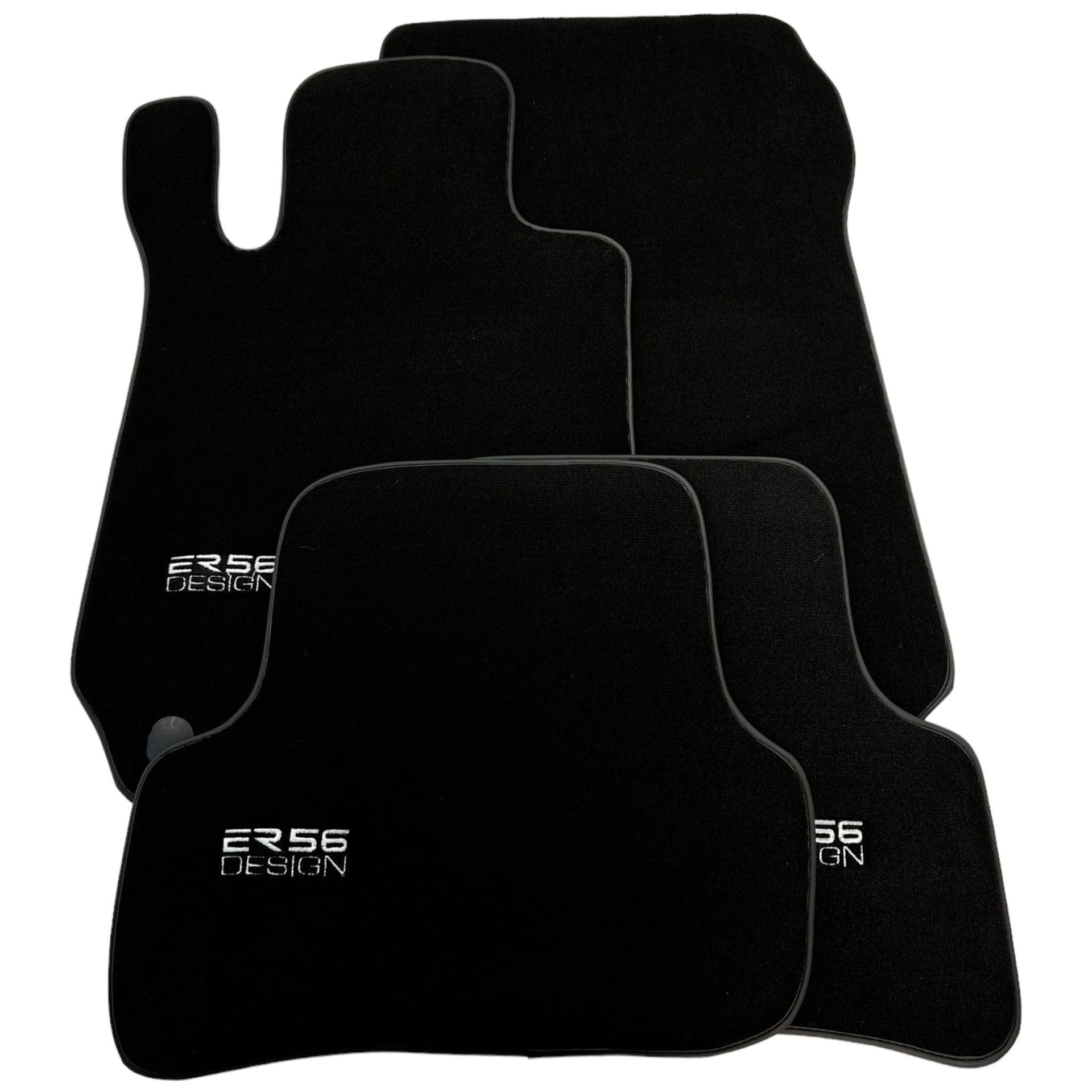 Black Floor Mats For Mercedes-Benz C Class W204 Coupe 2012-2015 ER56 Design - AutoWin