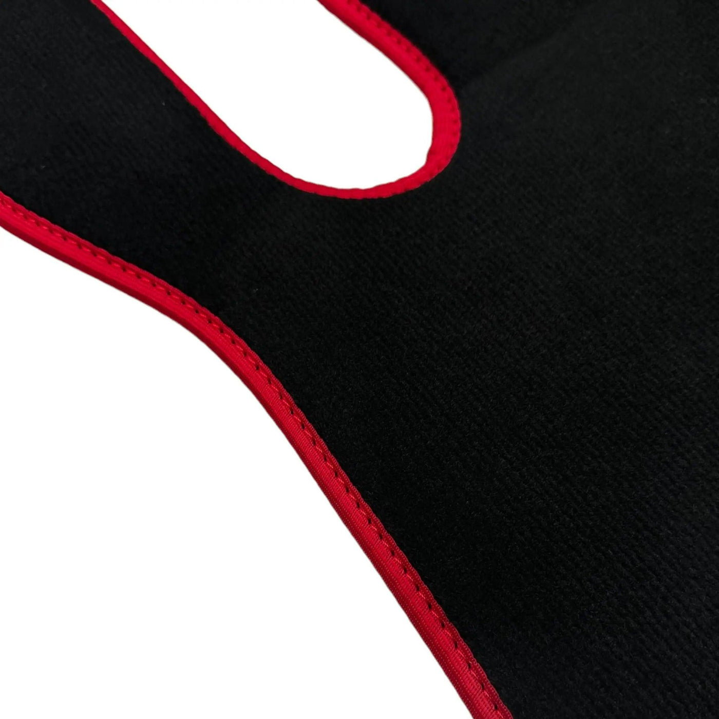 Black Floor Mats For Mercedes-Benz C Class W204 Coupe 2012-2015 ER56 Design with Red Trim - AutoWin