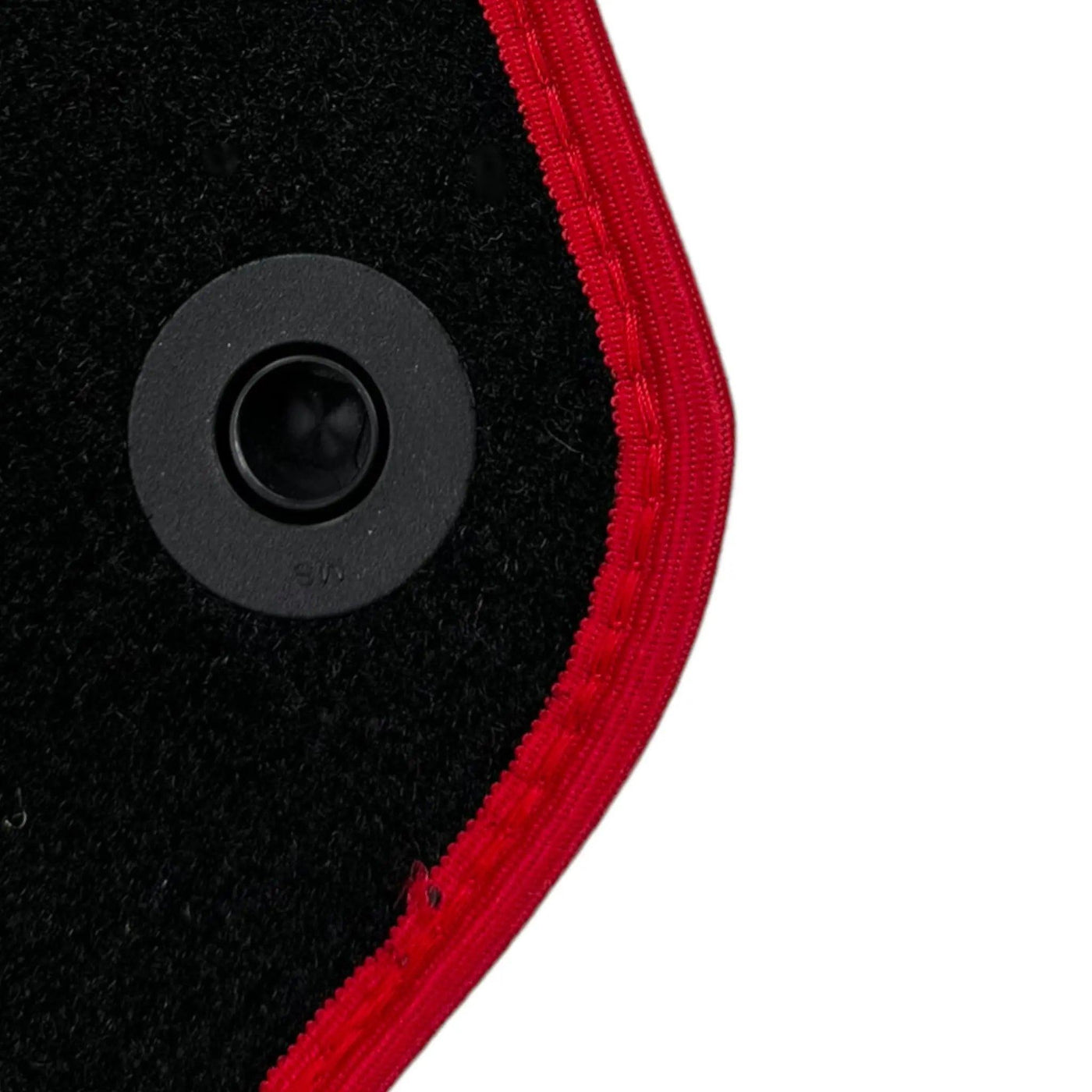 Black Floor Mats For Mercedes-Benz C Class W204 Coupe 2012-2015 ER56 Design with Red Trim - AutoWin