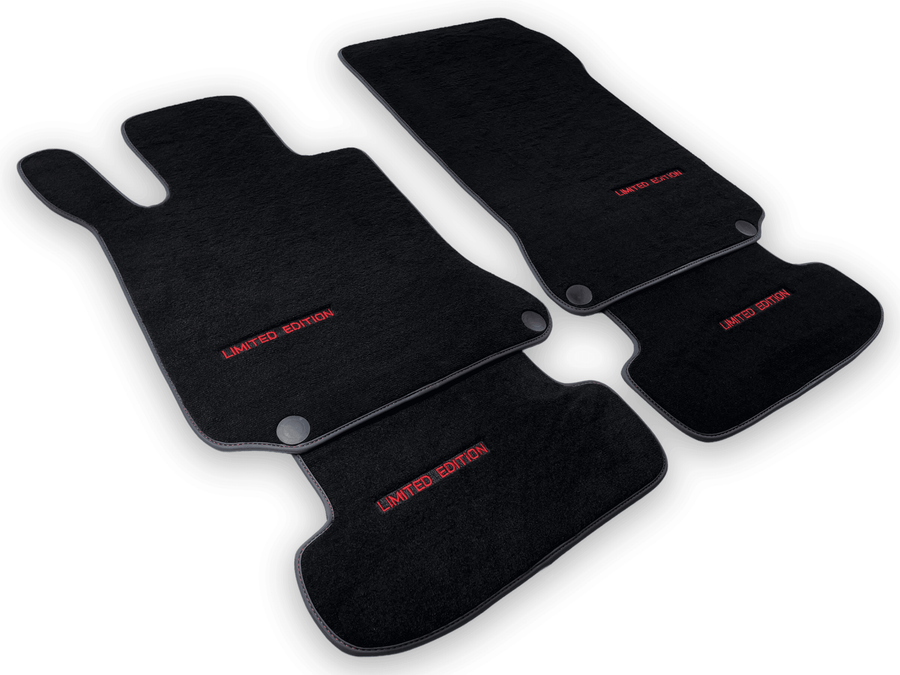 Black Floor Mats For Mercedes Benz C-Class W204 Sedan (2007-2014) | Limited Edition - AutoWin
