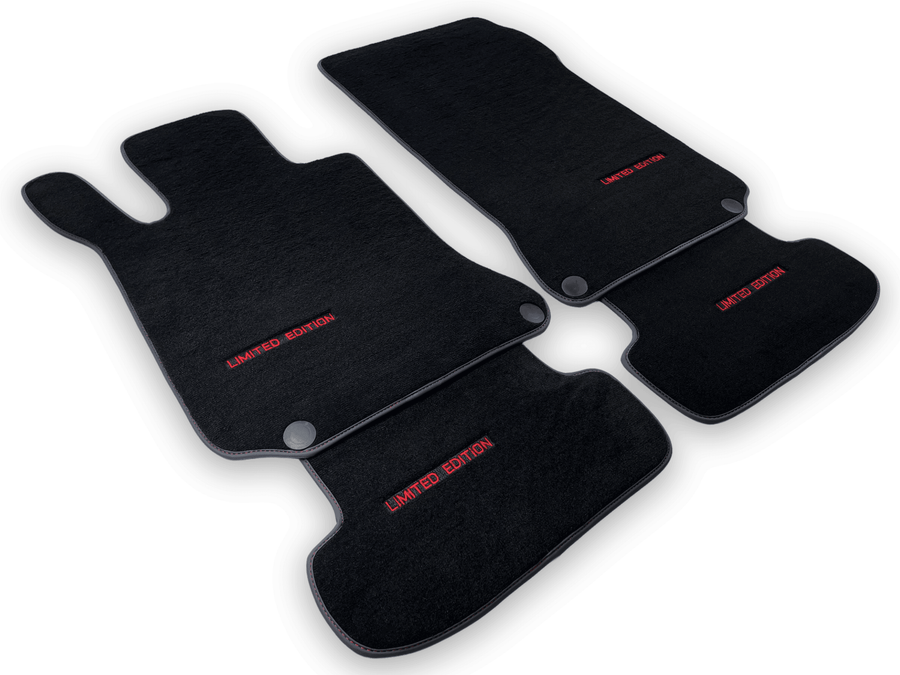Black Floor Mats For Mercedes Benz C-Class W205 Sedan (2014-2018) | Limited Edition - AutoWin
