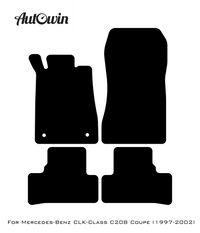 Black Floor Mats For Mercedes Benz CLK-Class C208 Coupe (1997-2002) | Limited Edition - AutoWin