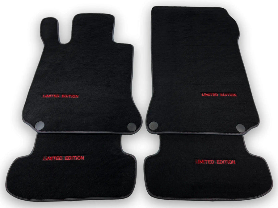 Black Floor Mats For Mercedes Benz E-Class A238 Convertible (2017-2023) | Limited Edition - AutoWin
