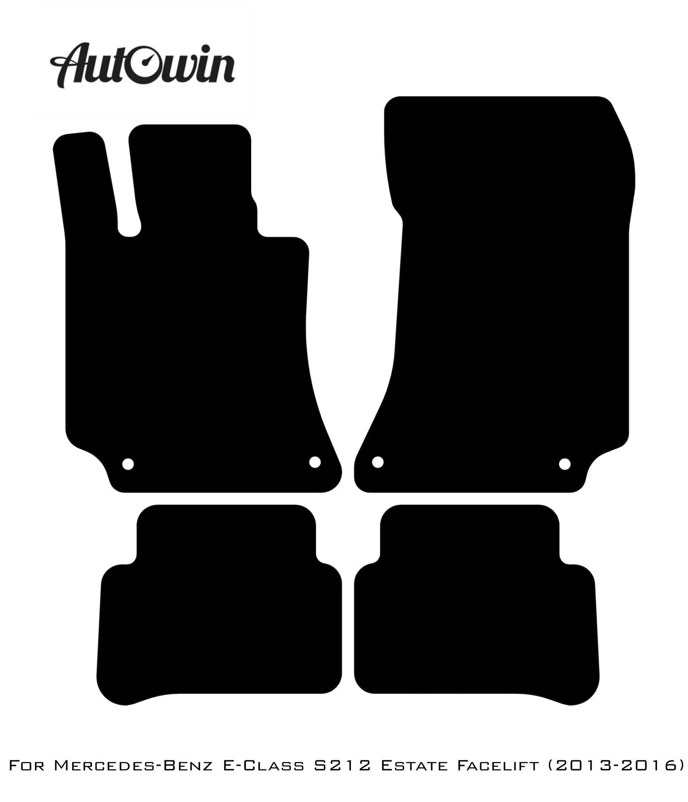 Black Floor Mats For Mercedes Benz E-Class S212 Estate Facelift (2013-2016) | Limited Edition - AutoWin