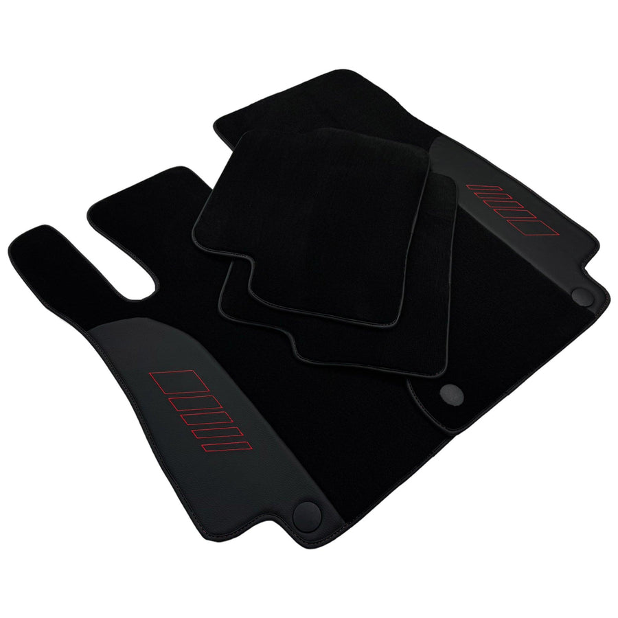 Black Floor Mats For Mercedes Benz E-Class W213 Sedan (2016-2020) Hybrid | AutoWin Edition - AutoWin