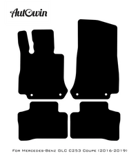 Black Floor Mats For Mercedes Benz GLE-Class C167 Coupe - 5 Seats (2020-2023) Hybrid | Limited Edition - AutoWin