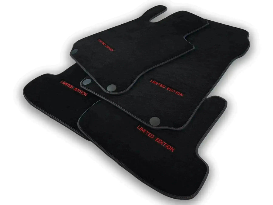 Black Floor Mats For Mercedes Benz GLK-Class X204 (2012-2015) | Limited Edition - AutoWin