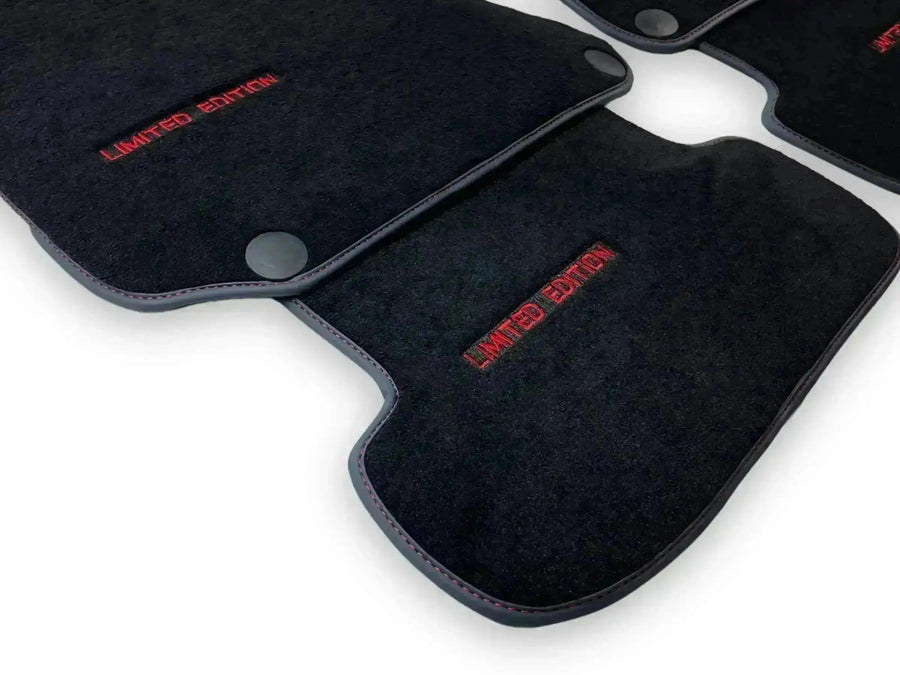 Black Floor Mats For Mercedes Benz GLS-Class X166 (2016-2019) | Limited Edition - AutoWin