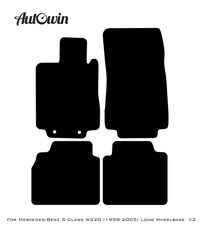 Black Floor Mats For Mercedes Benz S-Class W220 (1998-2005) Long Wheelbase | Limited Edition - AutoWin