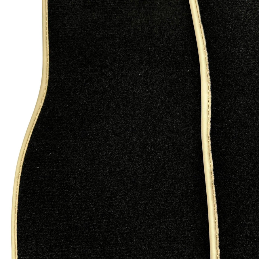 Black Floor Mats For Mercedes-Benz SLC-Class R172 (2016-2023) Beige Trim - AutoWin