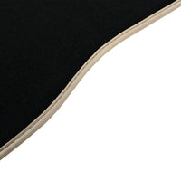 Black Floor Mats For Mercedes-Benz SLK-Class R170 (1998-2000) Beige Trim - AutoWin