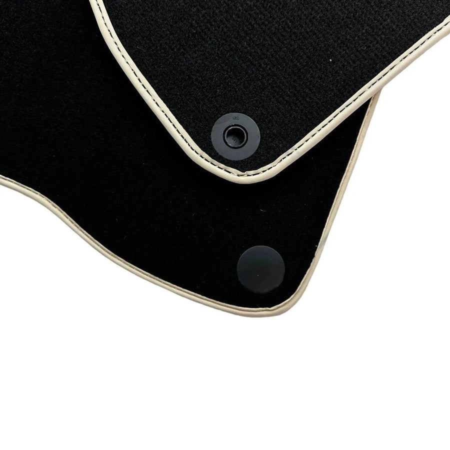 Black Floor Mats For Mercedes-Benz SLK-Class R170 (2000-2004) Beige Trim - AutoWin