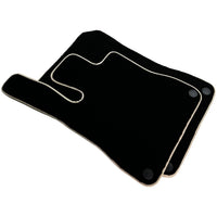 Black Floor Mats For Mercedes-Benz SLK-Class R172 (2011-2023) Beige Trim - AutoWin