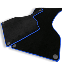Black Floor Mats For Mercedes-Benz SLS-Class AMG (2009-2014) Blue Trim - AutoWin