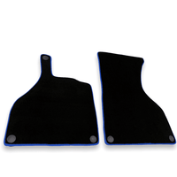 Black Floor Mats For Mercedes-Benz SLS-Class AMG (2009-2014) Blue Trim - AutoWin