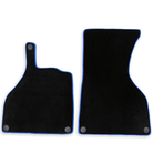 Black Floor Mats For Mercedes-Benz SLS-Class AMG (2009-2014) Blue Trim - AutoWin