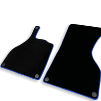 Black Floor Mats For Mercedes-Benz SLS-Class AMG (2009-2014) Blue Trim - AutoWin