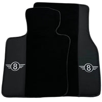 Black Floor Mats for Mini Cooper F56 (2013-2022) with Leather - AutoWin