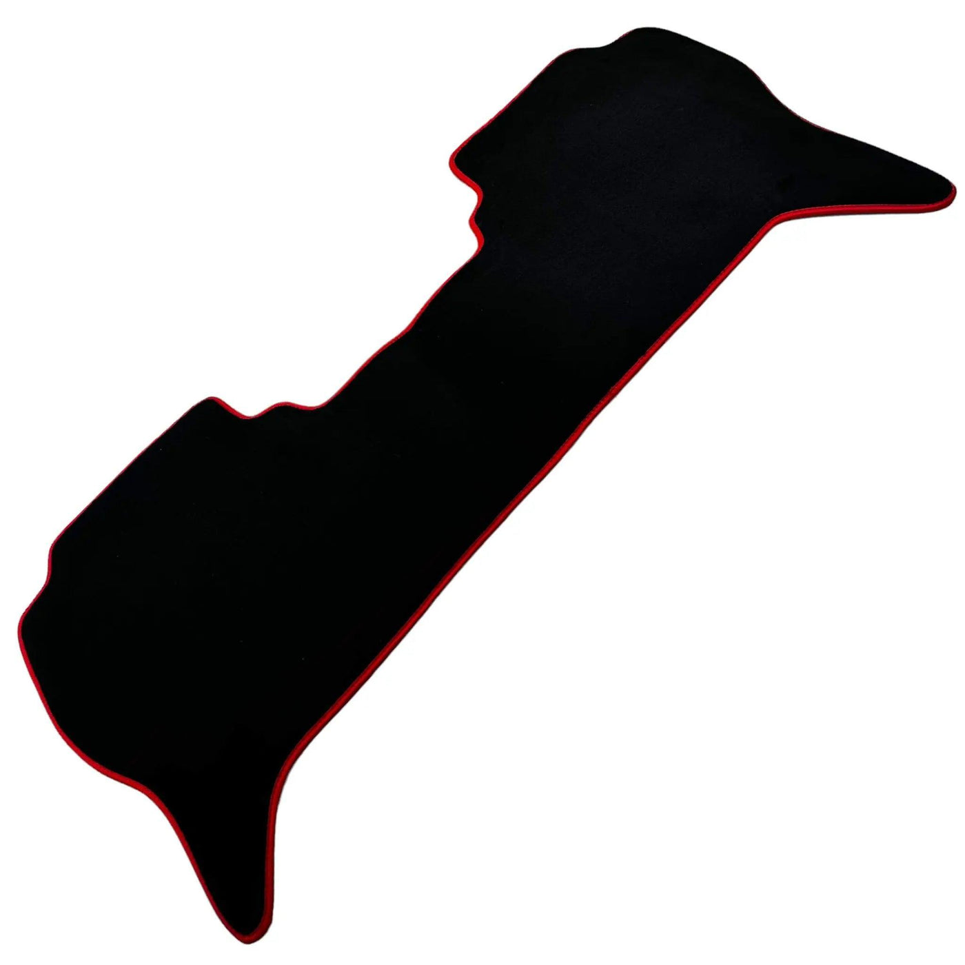 Black Floor Mats For Mitsubishi Pajero III (2000-2004) ER56 Design with Red Trim - AutoWin