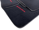 Black Floor Mats For Nissan 200 SX (1989-1994) With Red Logo - AutoWin