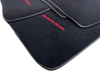 Black Floor Mats For Nissan 200 SX (1989-1994) With Red Logo - AutoWin