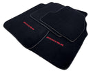Black Floor Mats For Nissan 200 SX (1989-1994) With Red Logo - AutoWin