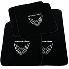 Black Floor Mats for Pontiac FireBird (1970-1981) with Trans Am Logo - AutoWin