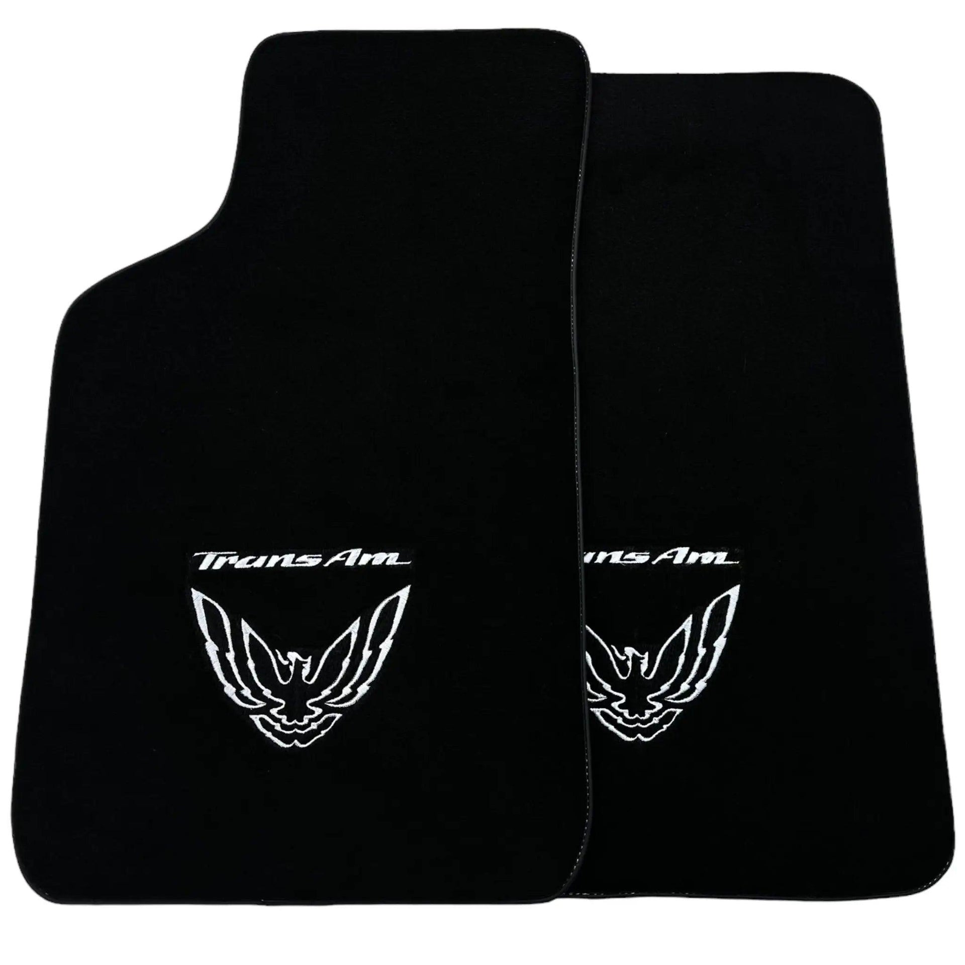 Black Floor Mats for Pontiac FireBird (1970-1981) with Trans Am Logo - AutoWin