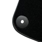 Black Floor Mats for Porsche Cayenne (2003-2010) with Orange Alcantara Leather ER56 Design - AutoWin