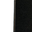 Black Floor Mats for Porsche Cayenne (2003-2010) with Orange Alcantara Leather ER56 Design - AutoWin