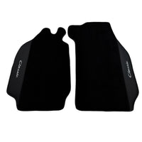 Black Floor Mats for Porsche Classic 911 (1963-1989) with Leather - AutoWin