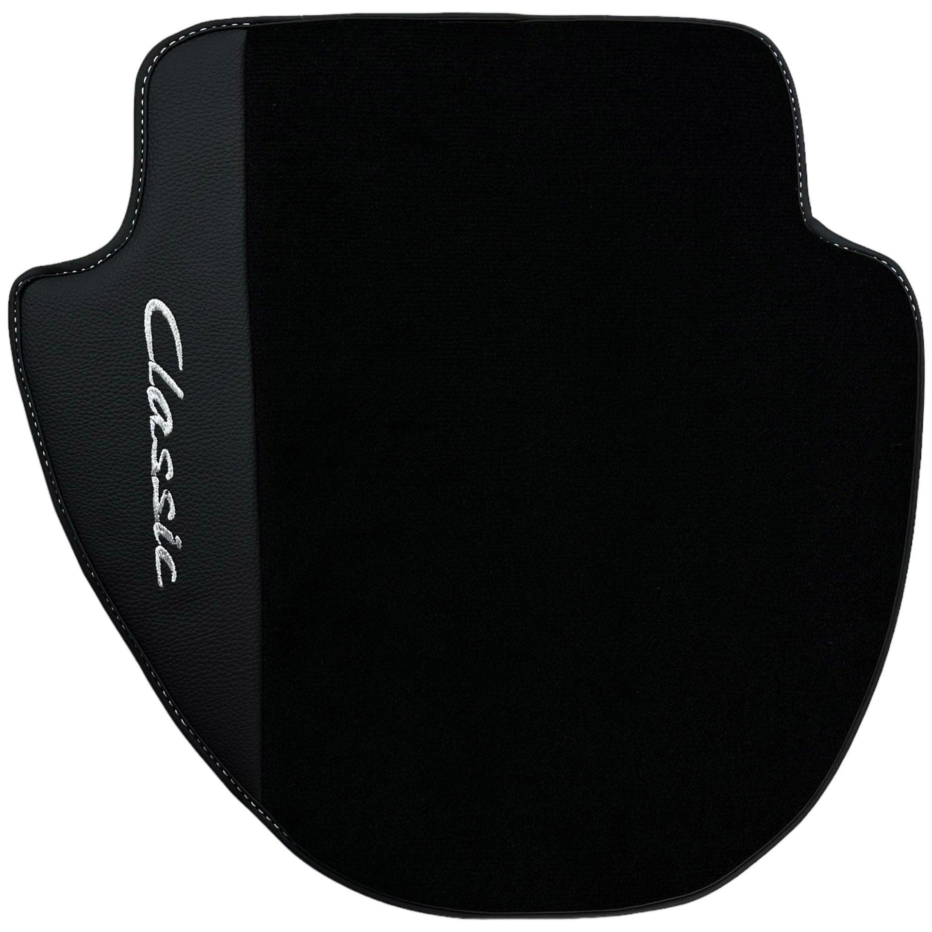 Black Floor Mats for Porsche Classic 911 (1963-1989) with Leather - AutoWin