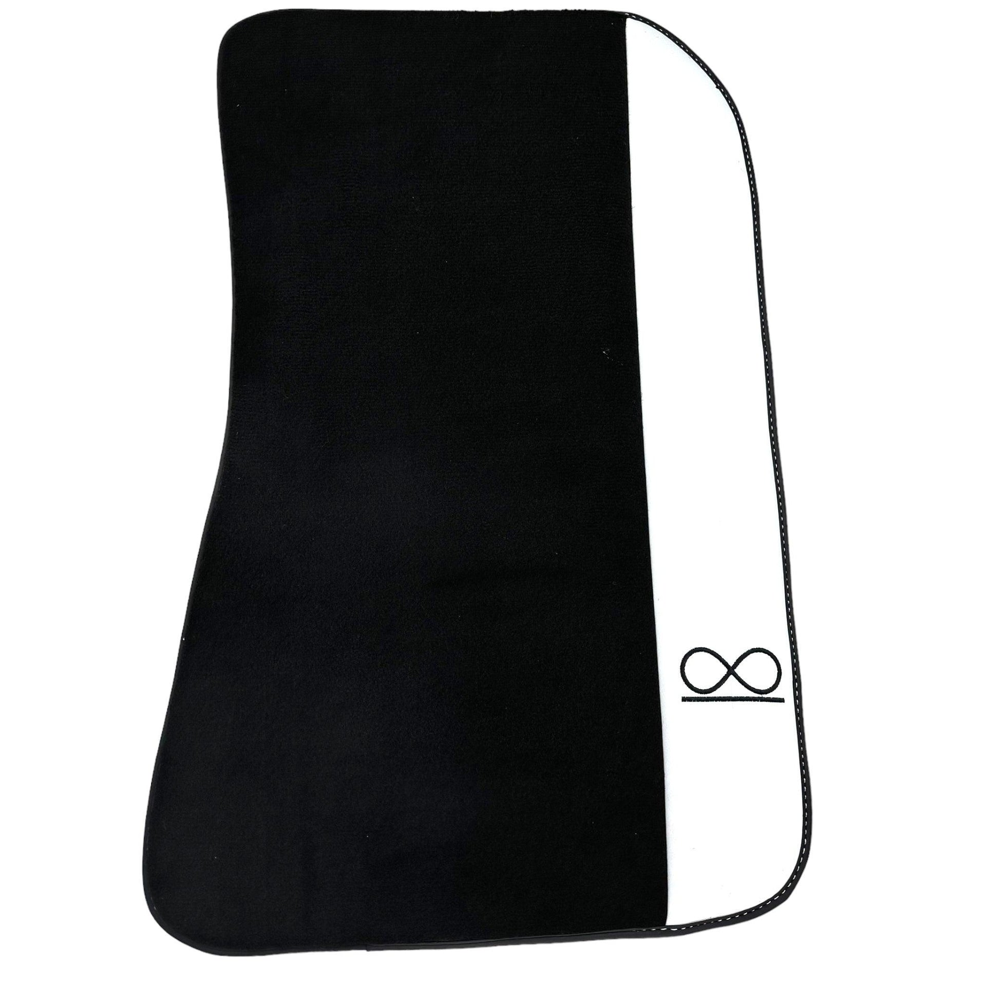 Black Floor Mats For Rolls Royce Black Badge Cullinan White Leather - AutoWin