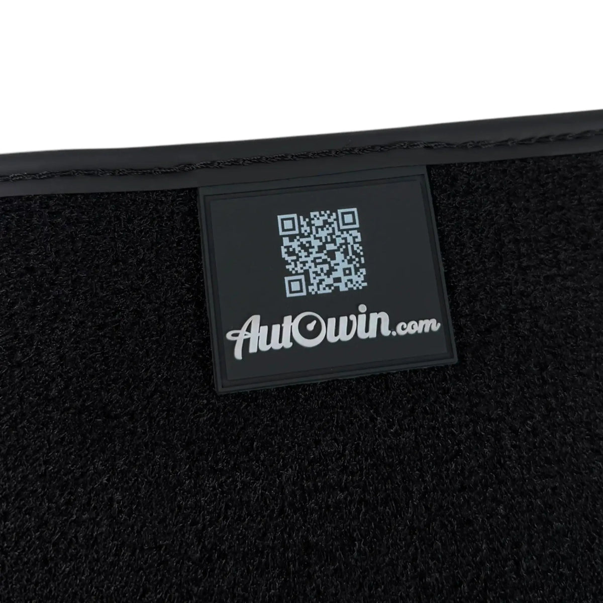 Black Floor Mats for Rolls Royce Dawn (2016-2023) with White Leather
