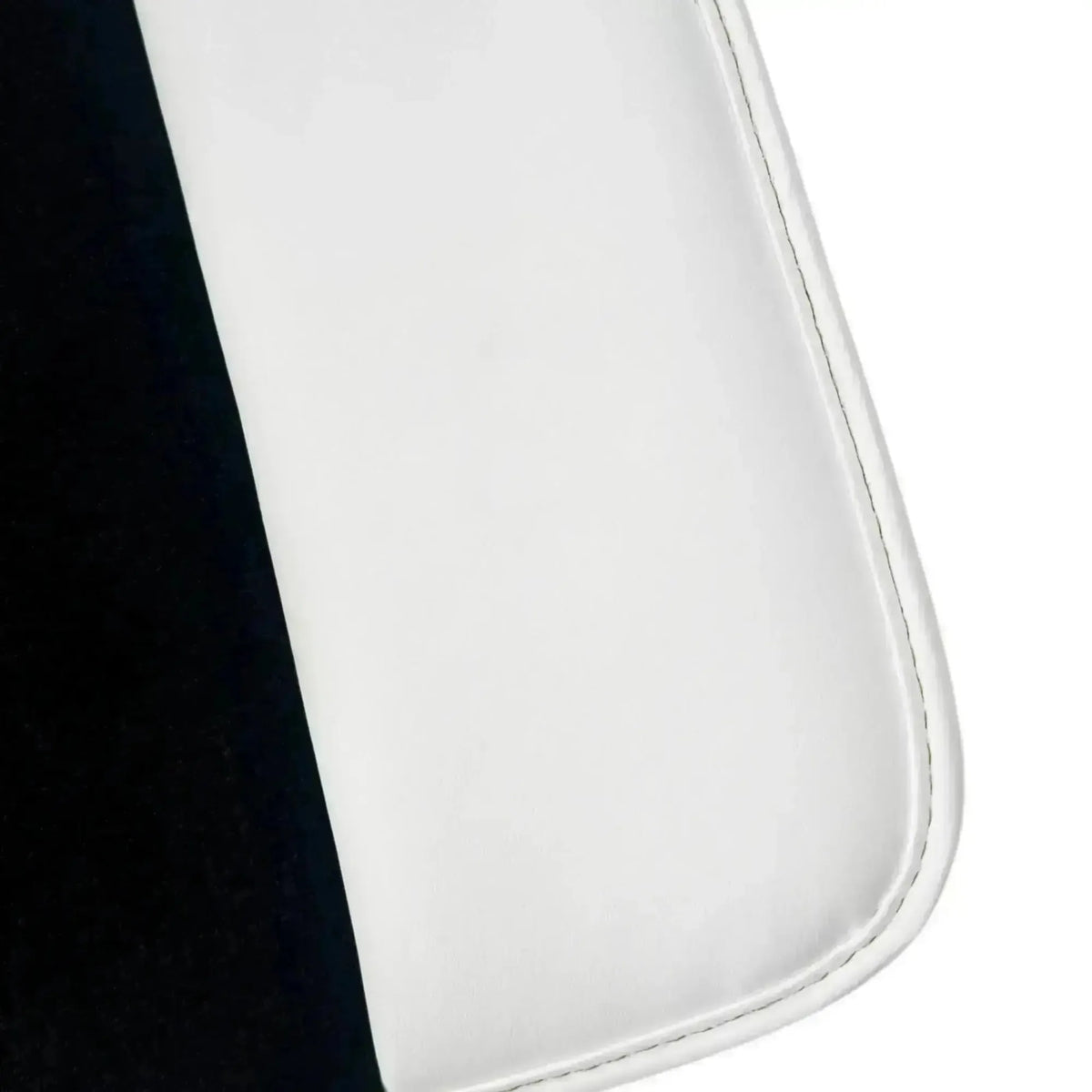 Black Floor Mats for Rolls Royce Phantom VIII 2017-2024 with White Leather | White Trim